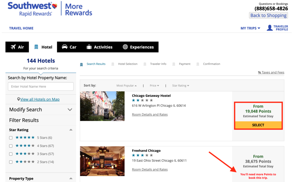 Can Southwest Points Be Used for Hotels