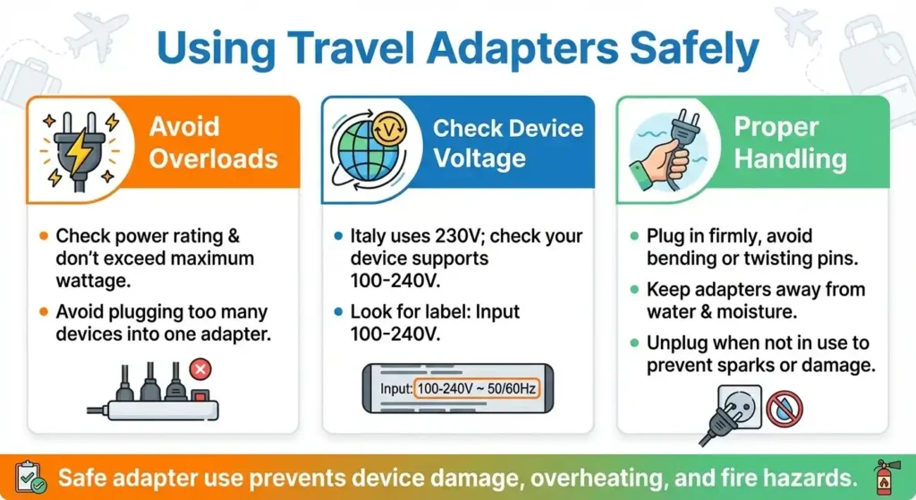 Using Travel Adapters Safely
